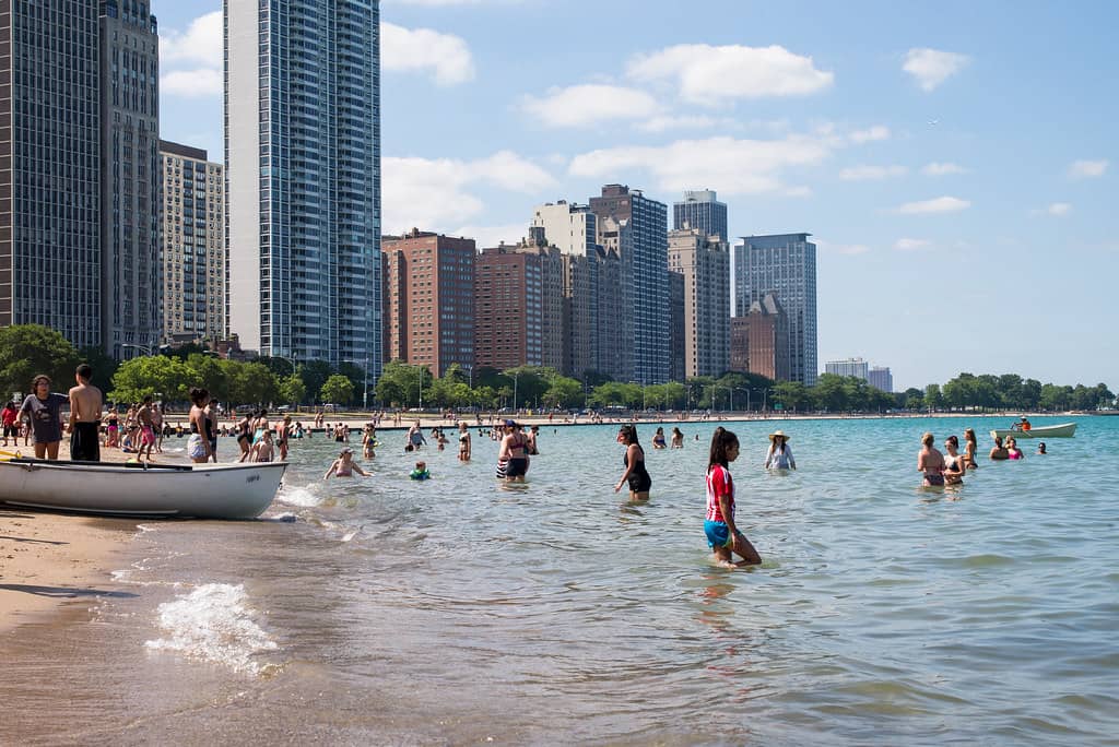Refreshing Lake Michigan Swim