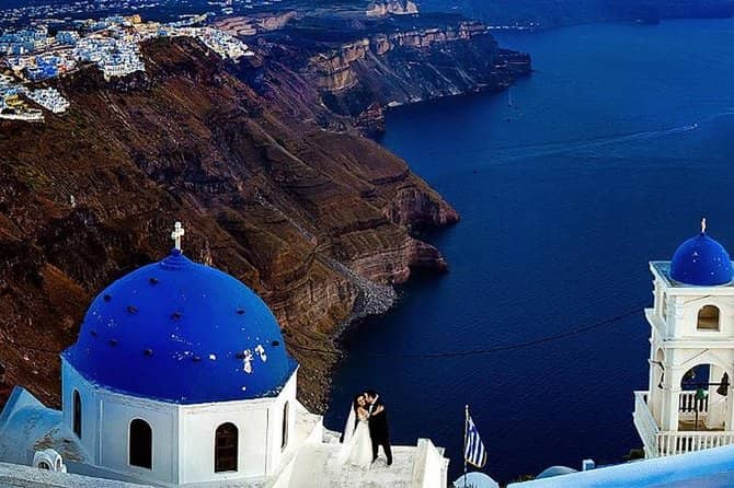 Iconic Three Bells of Fira