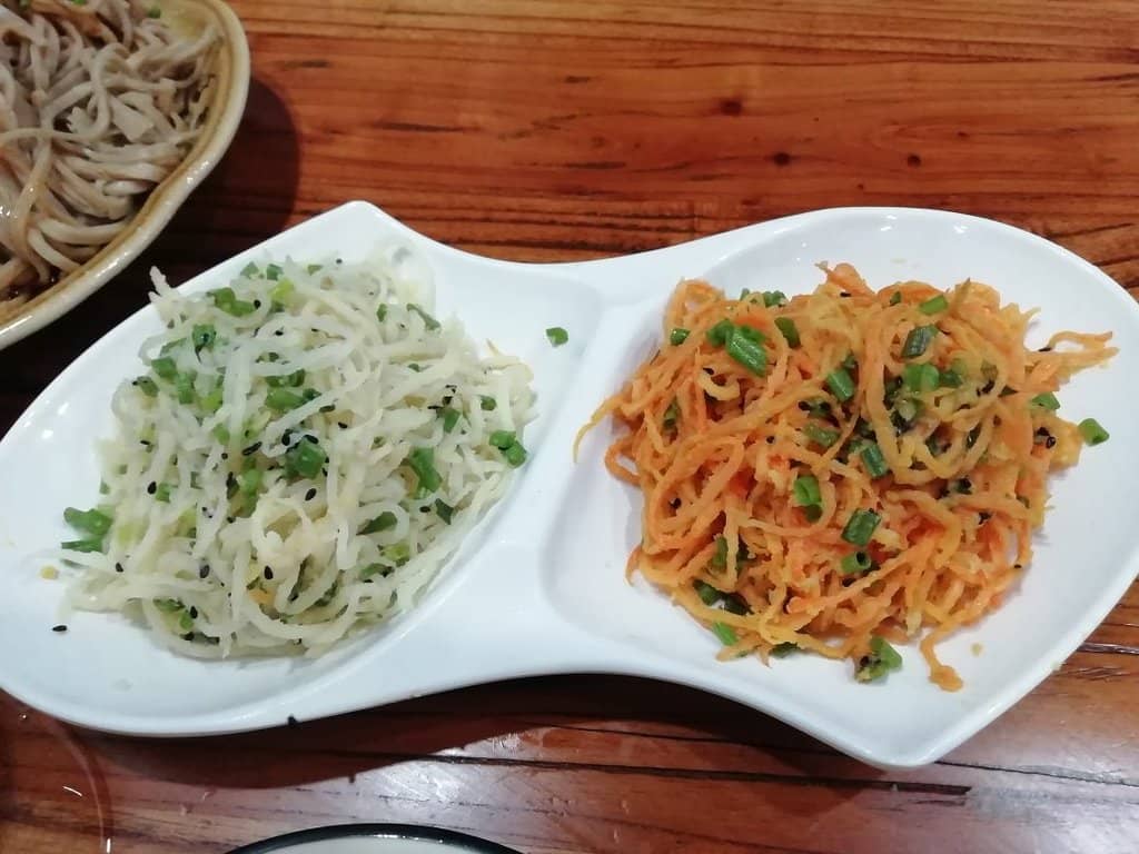 Diced Carrots and Shredded Radish