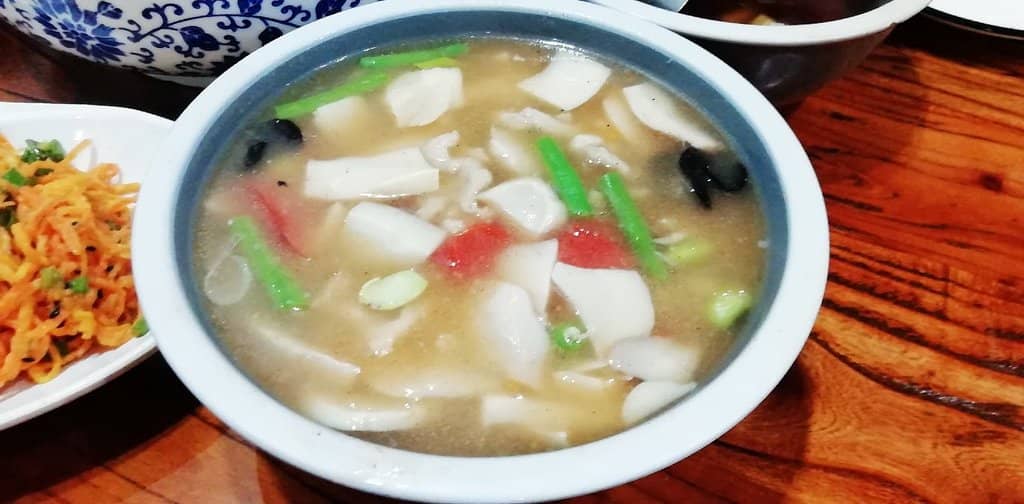 Soup with Sliced Ingredients