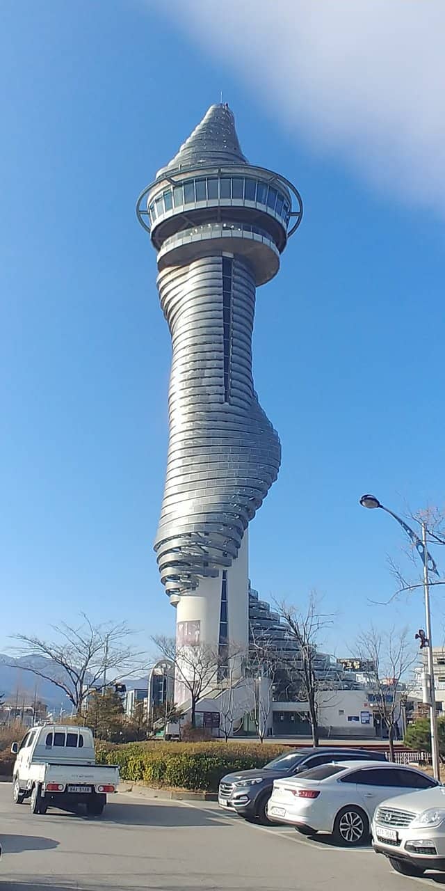 Illuminated Tower at Night