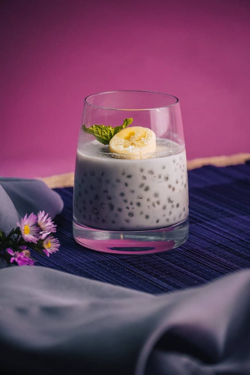 Local dessert- local banana and tapioca in coconut milk