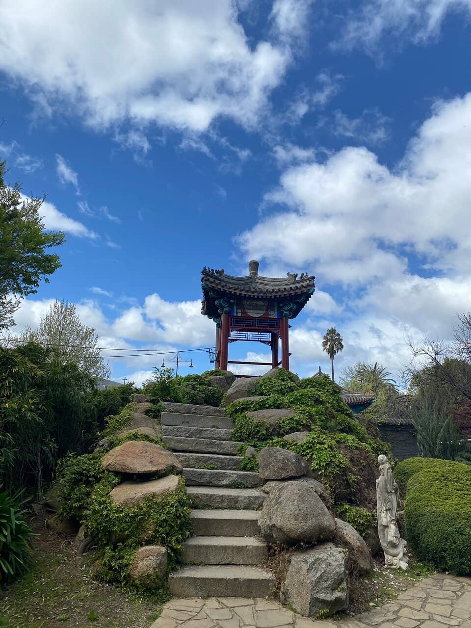 Statues and Manicured Landscaping