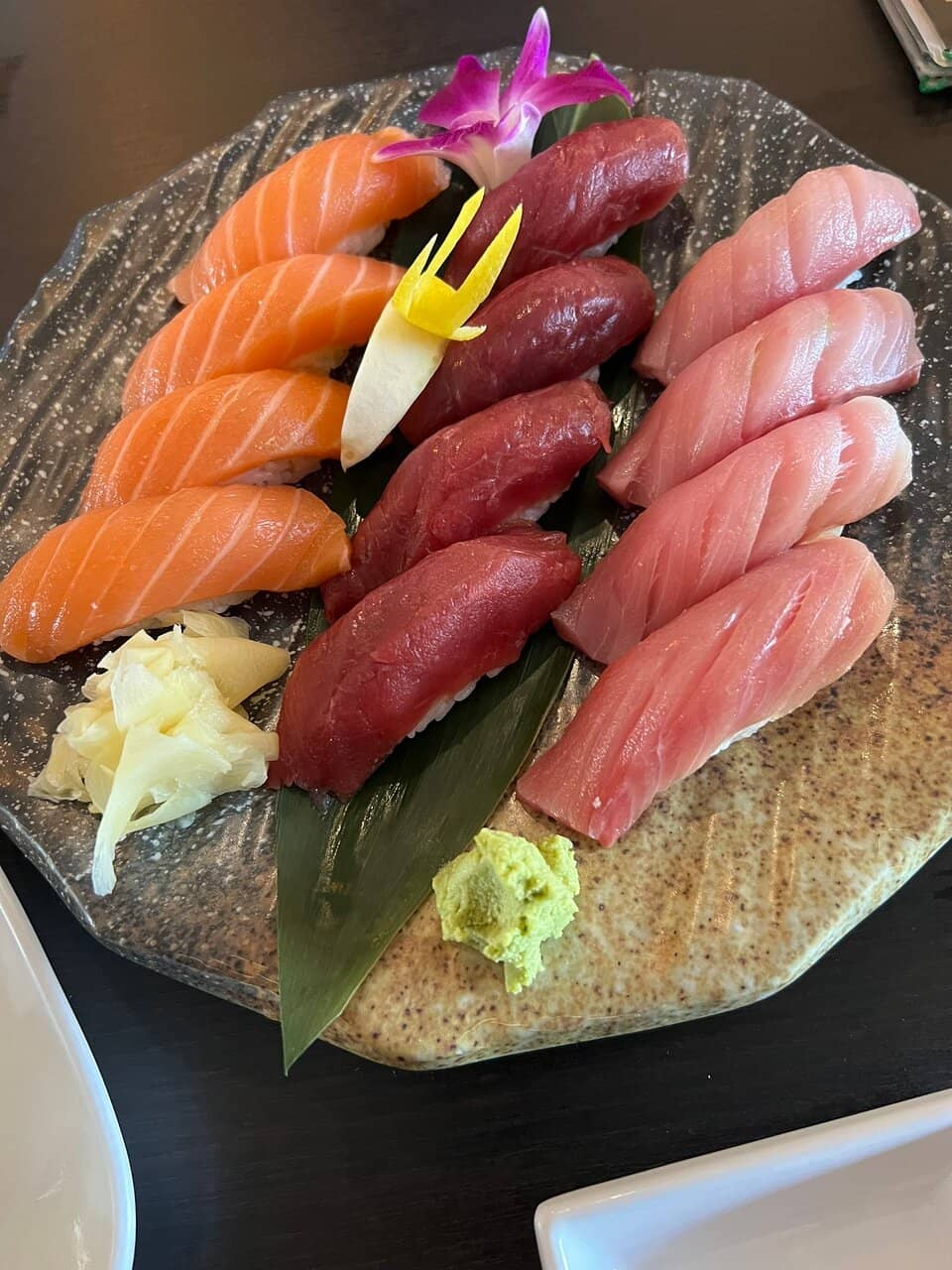 Salmon, Tuna and Yellowtail Sushi