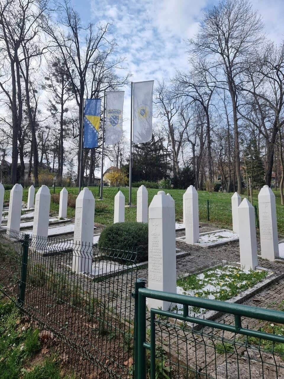 Peaceful Cemetery Section