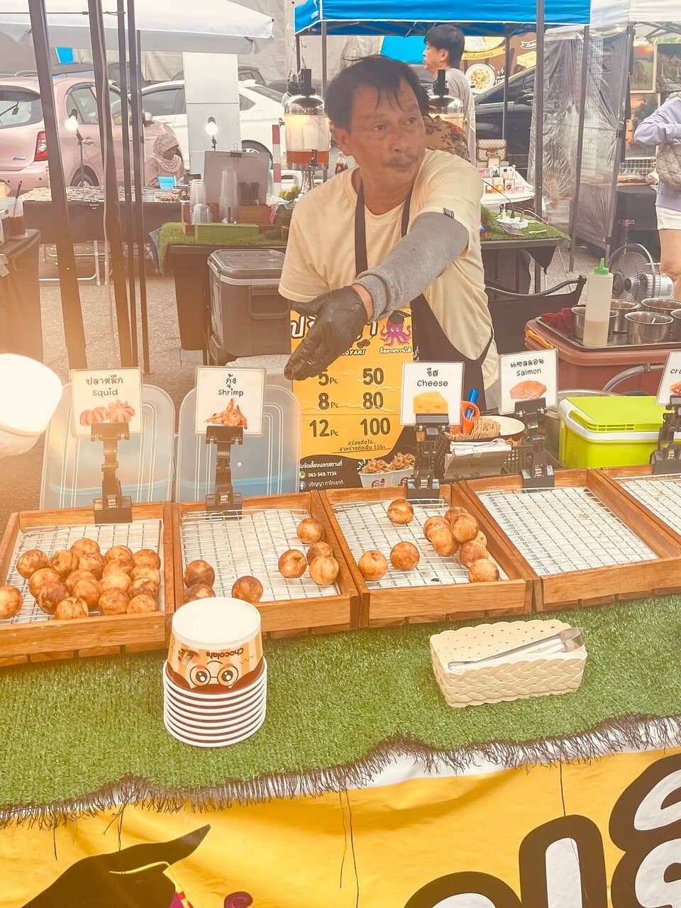 Vibrant Street Food Stalls