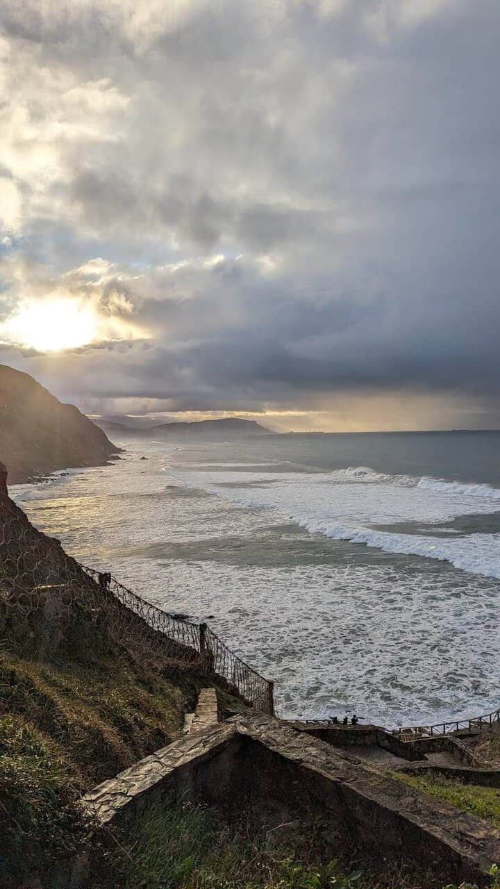 Wild Sea and Rocky Beach