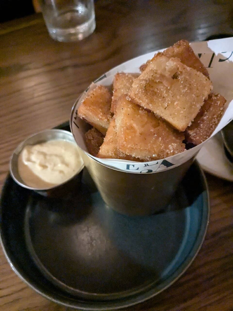 Greek Donuts with cardamom custard