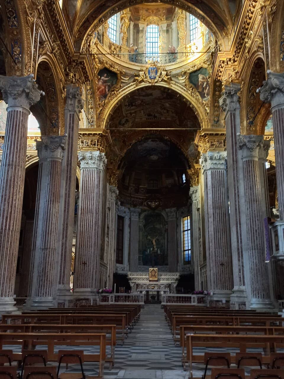 Marble Columns and Pulpit
