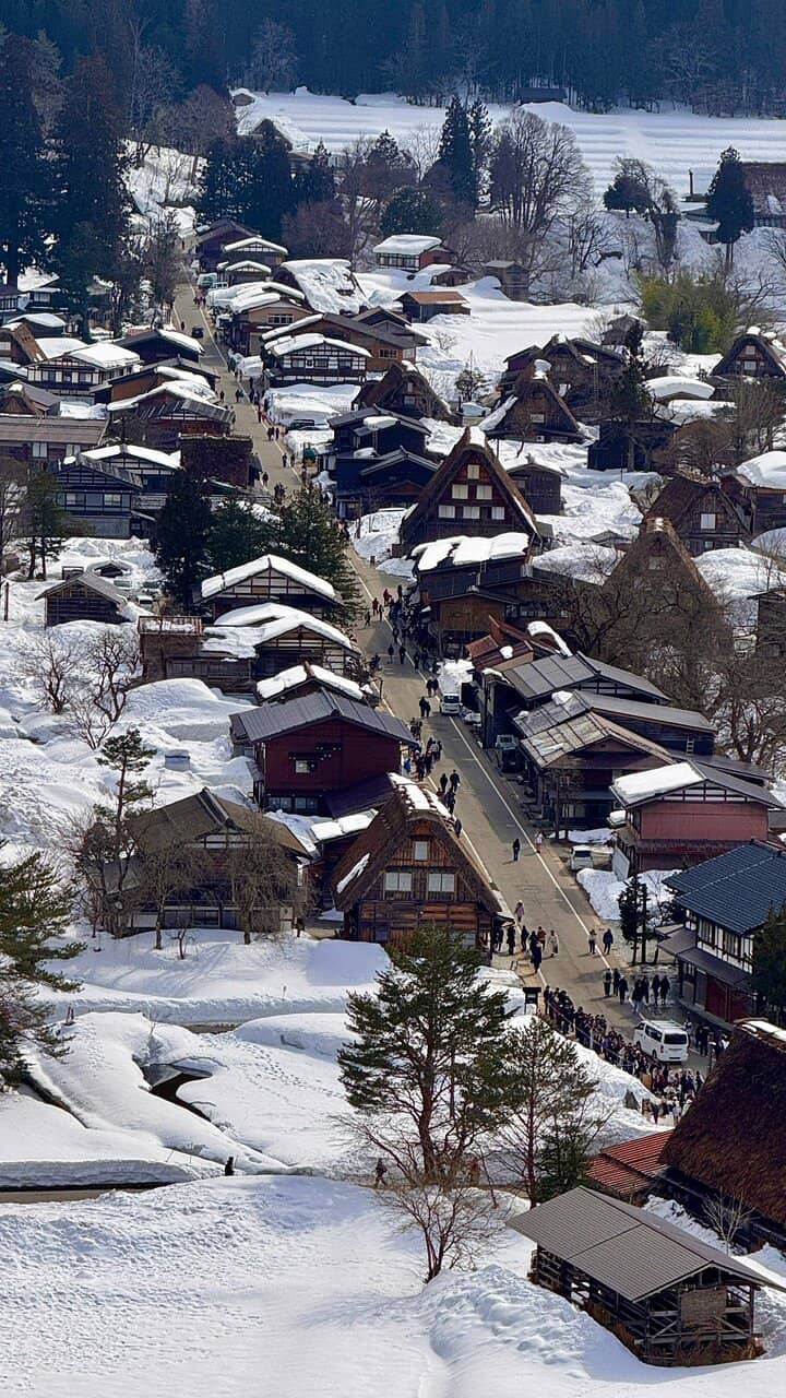 Ogimachi Castle Ruins Observatory View