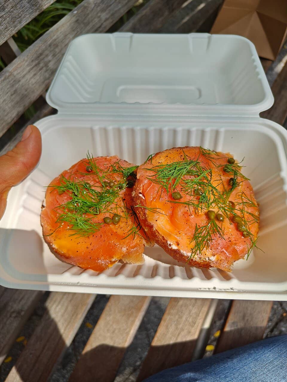 Everything Bagel with Smoked Salmon