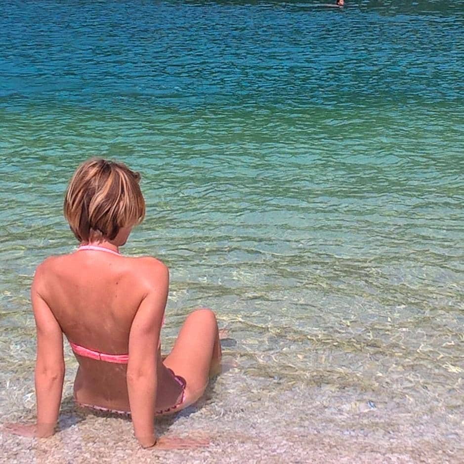 Scenic Palm Tree Lined Shore