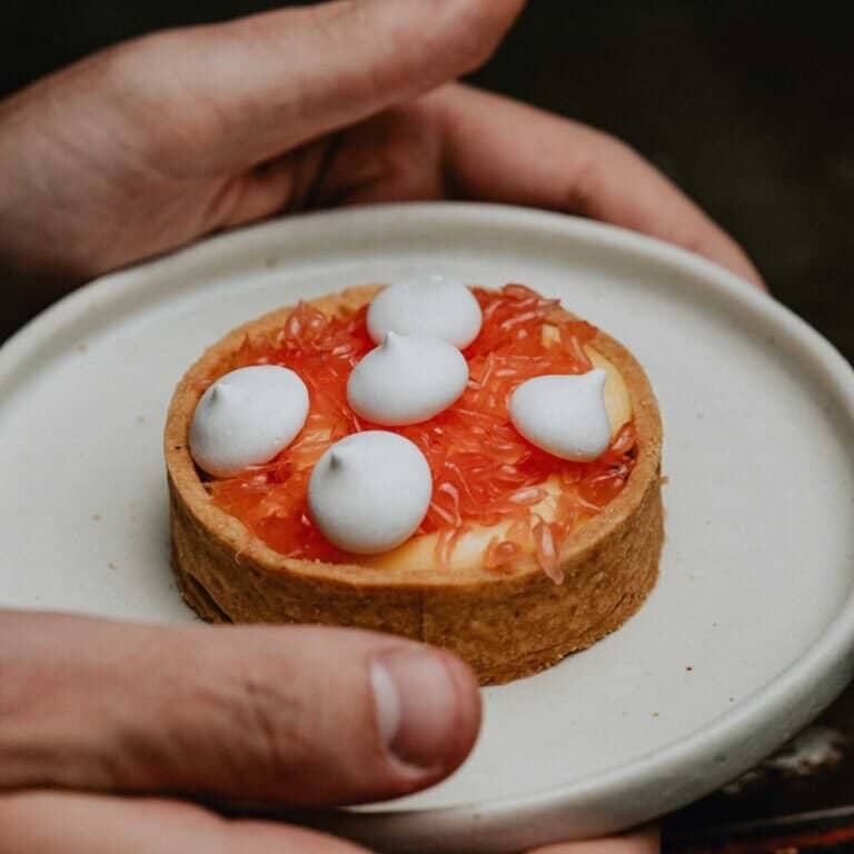 Tartelletta di yuzu e pompelmo