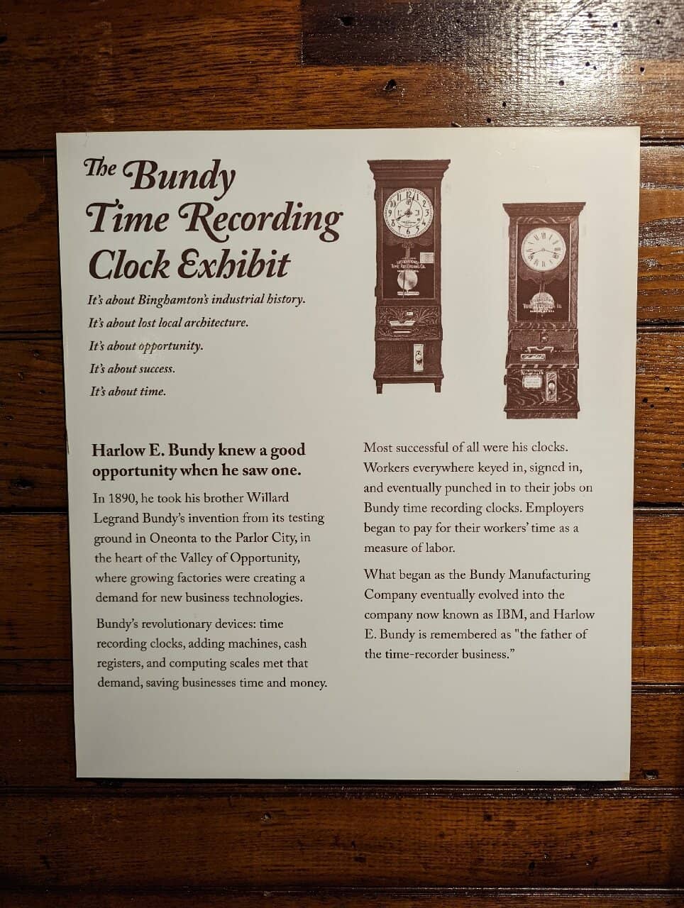 Early Time Clocks