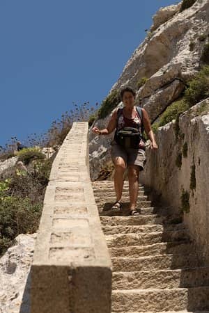 Steep Staircase Descent