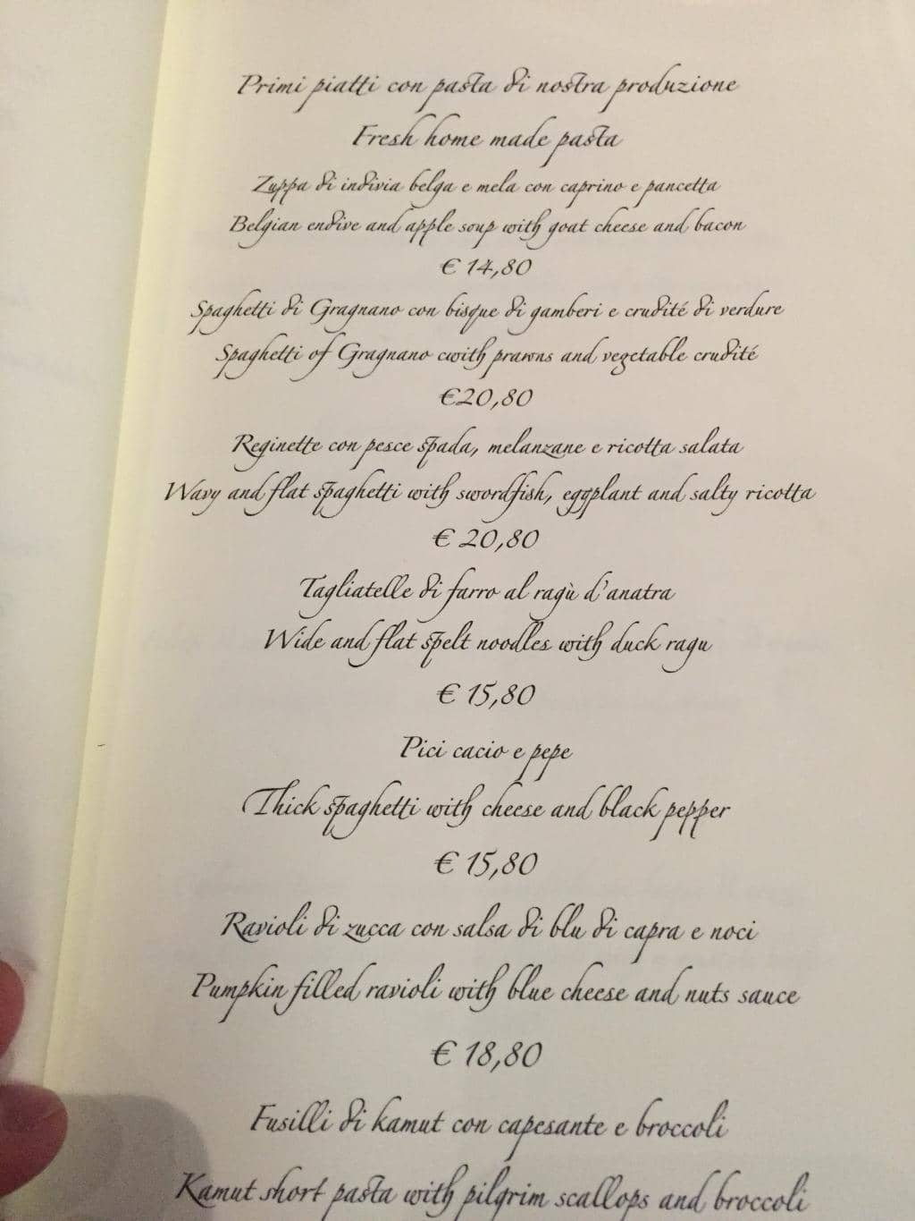 Creative Seasonal Menu