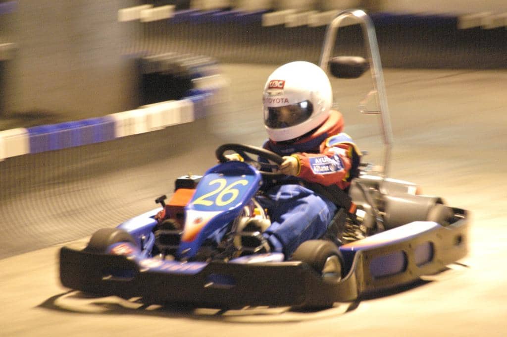 Night Racing Under LED Lights
