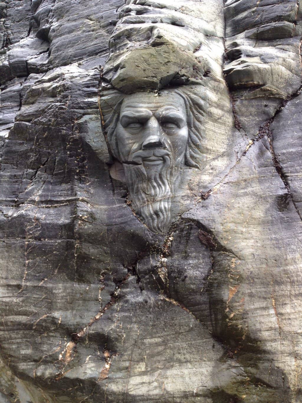 Carved Merlin's Head