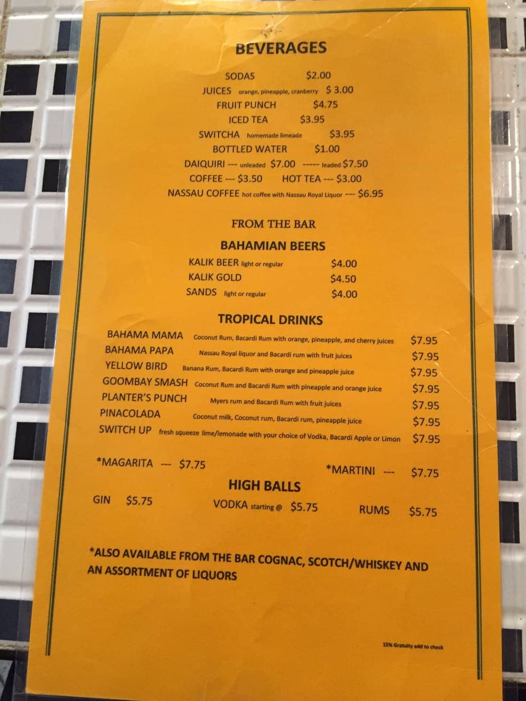 Unique Island Cocktails