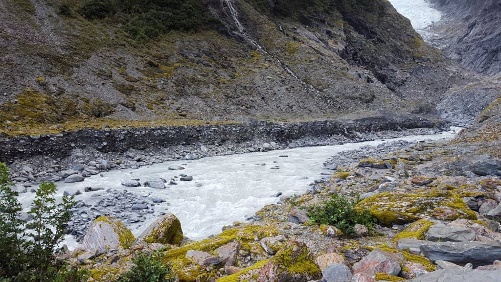 Helicopter Flight Over the Glacier
