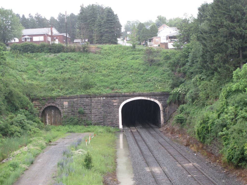 Town Over Tracks View