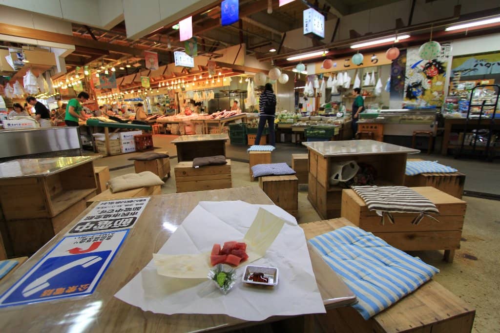 Vibrant Seafood Stalls