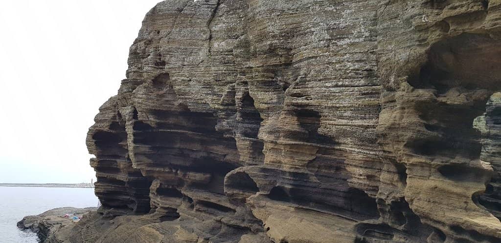 Layered Volcanic Cliffs
