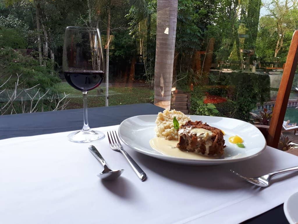 Medallón de cerdo con guarnición