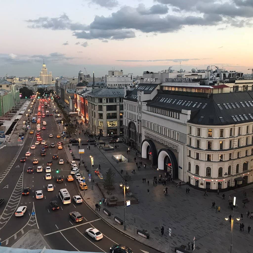 Panoramic Moscow Rooftop View