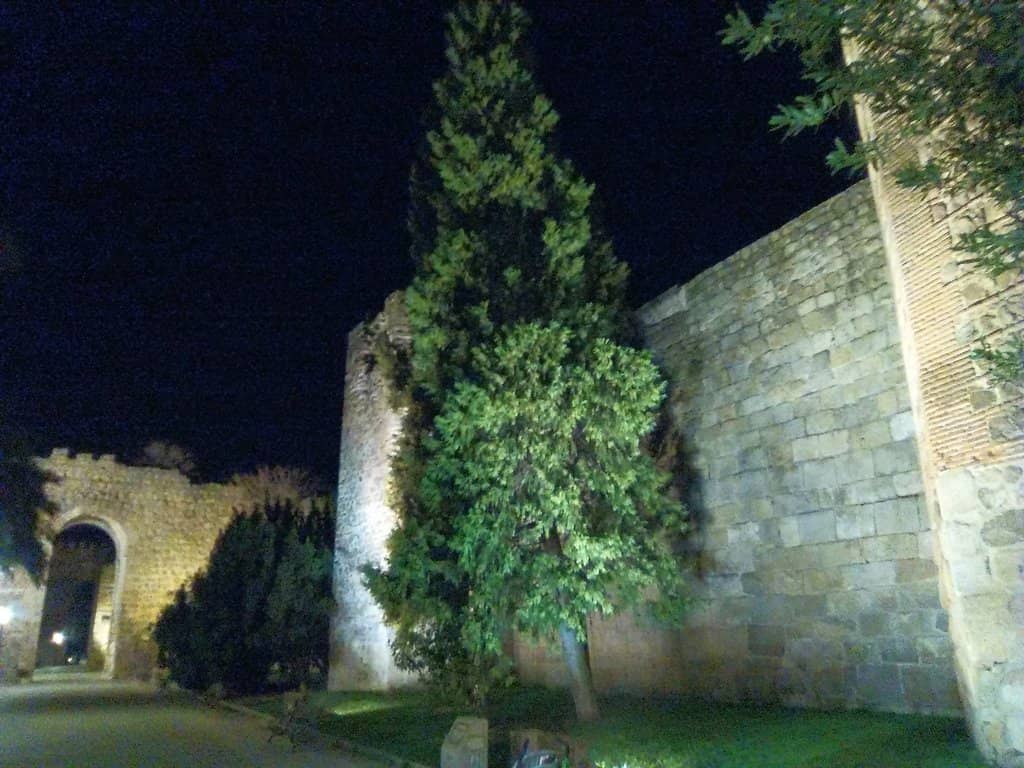 Illuminated Walls at Night