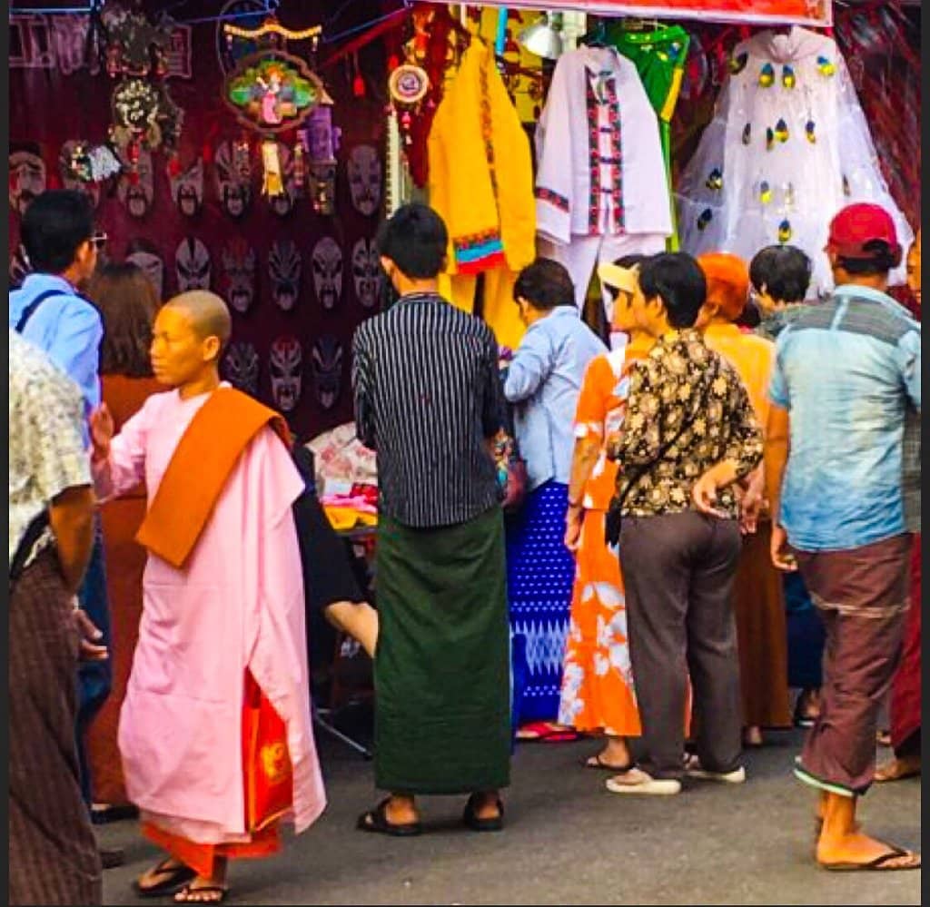 Bustling Market Stalls