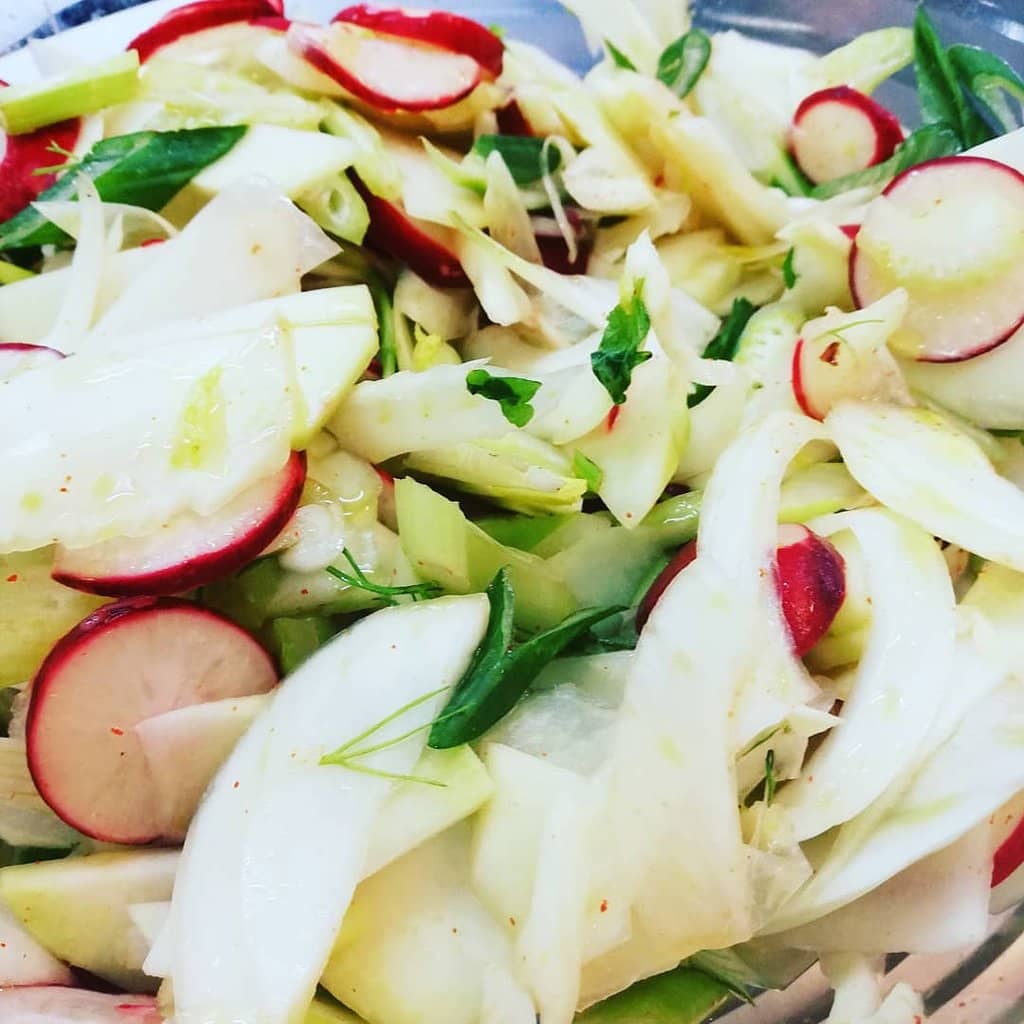 Fennel, radish and kohlrabi salad