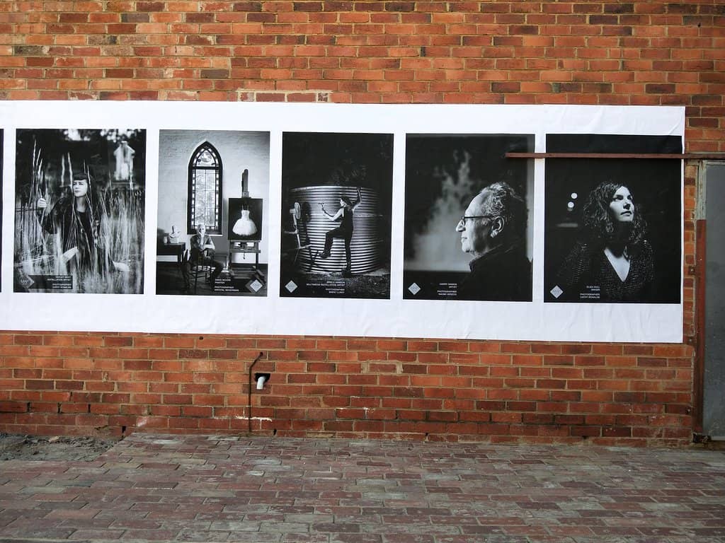 Outdoor Eateries & Green Arch