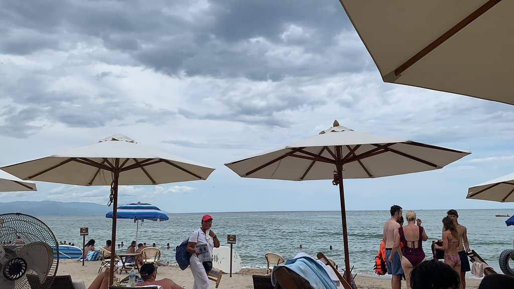 Lively Beachfront Scene