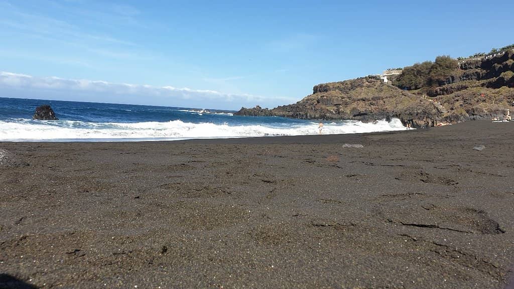 Dramatic Black Sand Shoreline