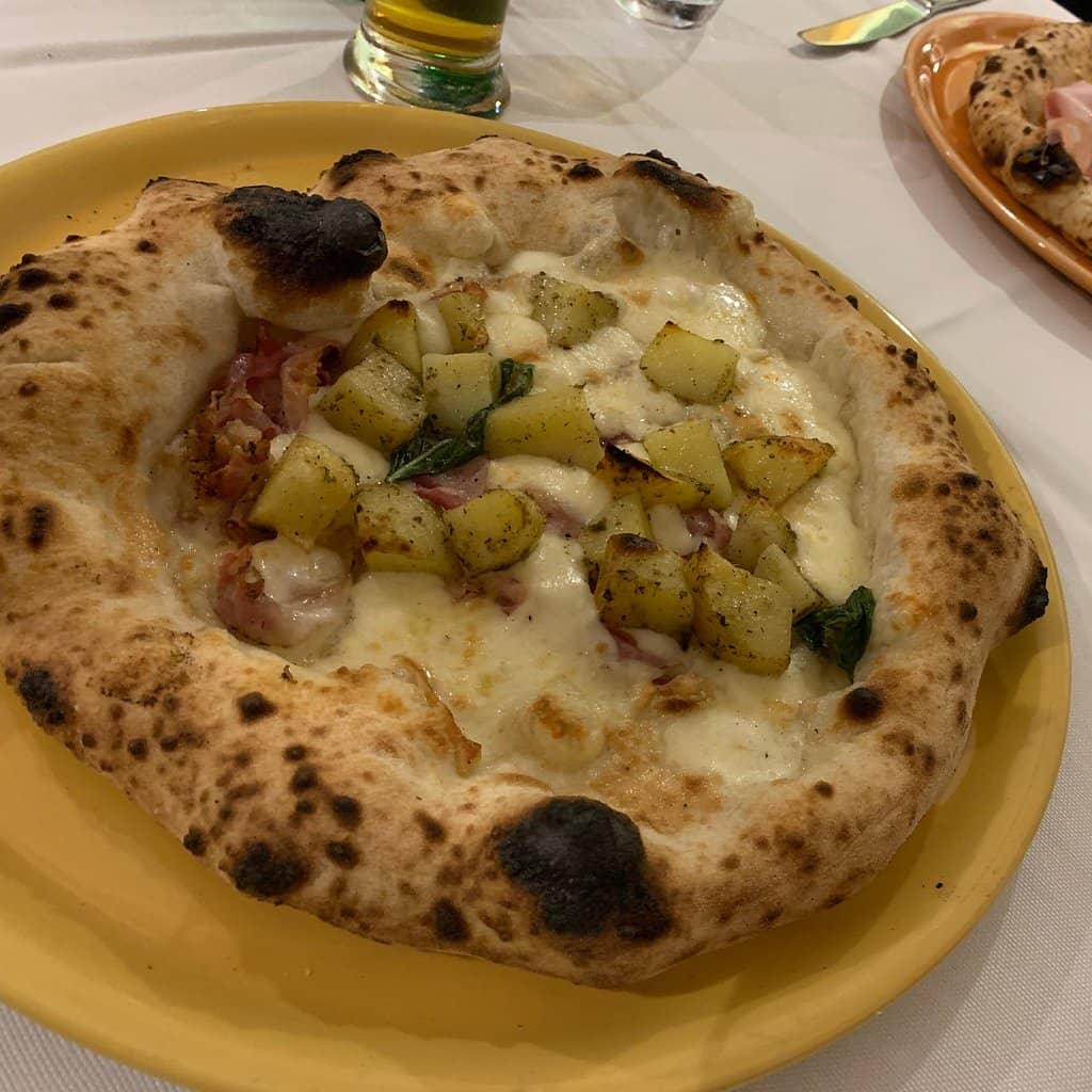 Pizza with Ham and Potatoes