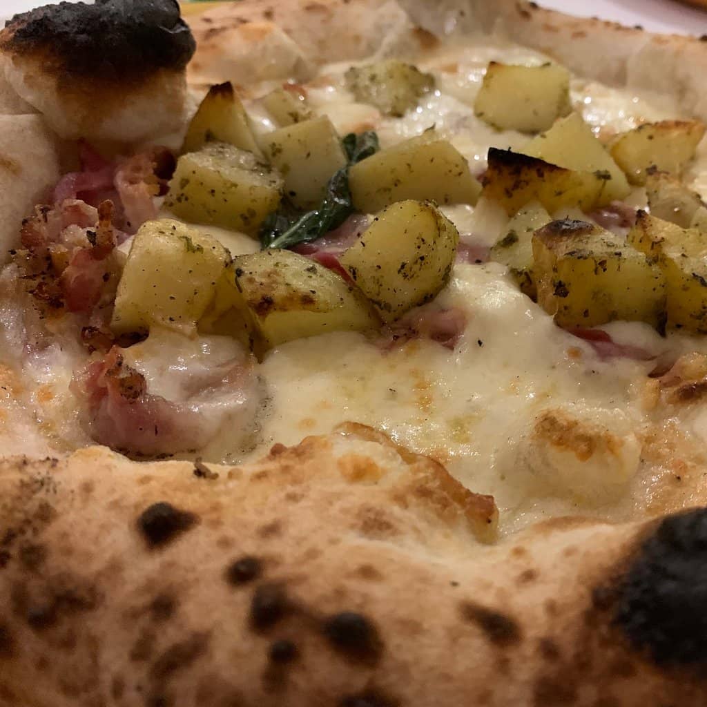 Pizza with Potatoes and Ham