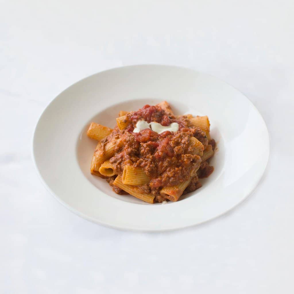 Rigatoni alla Bolognese