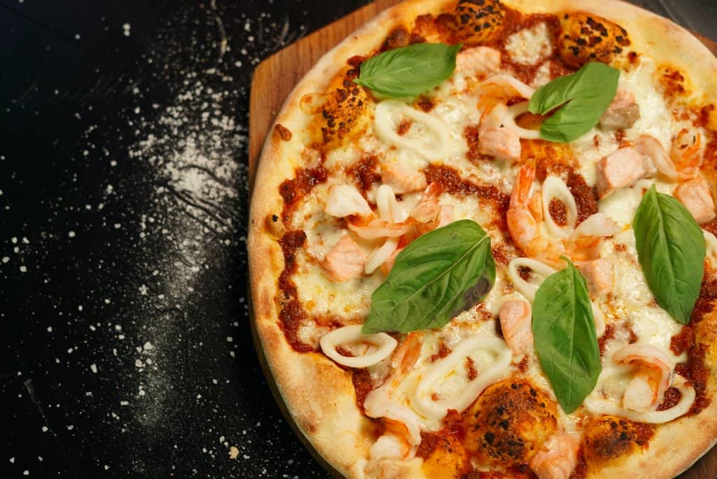 Pizza z krewetkami