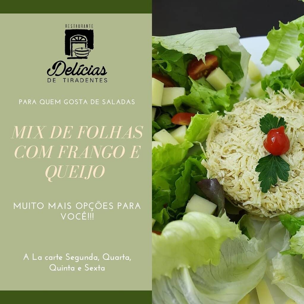 Mix de Folhas com Frango e Queijo