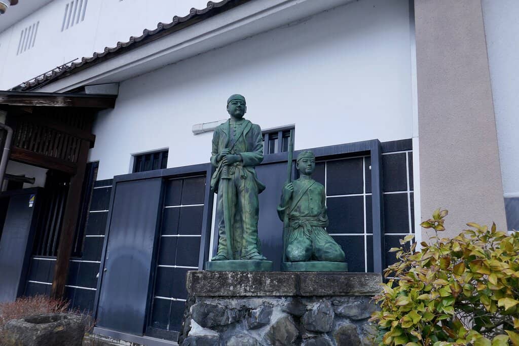 Statue of Warrior and Dog