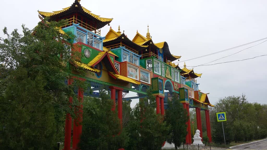 Pagoda with Prayer Wheel