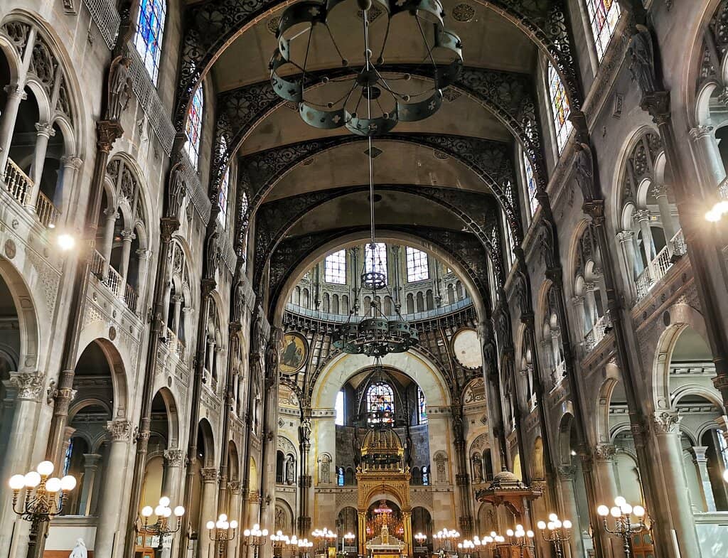 Gilded Columns and Dome Paintings