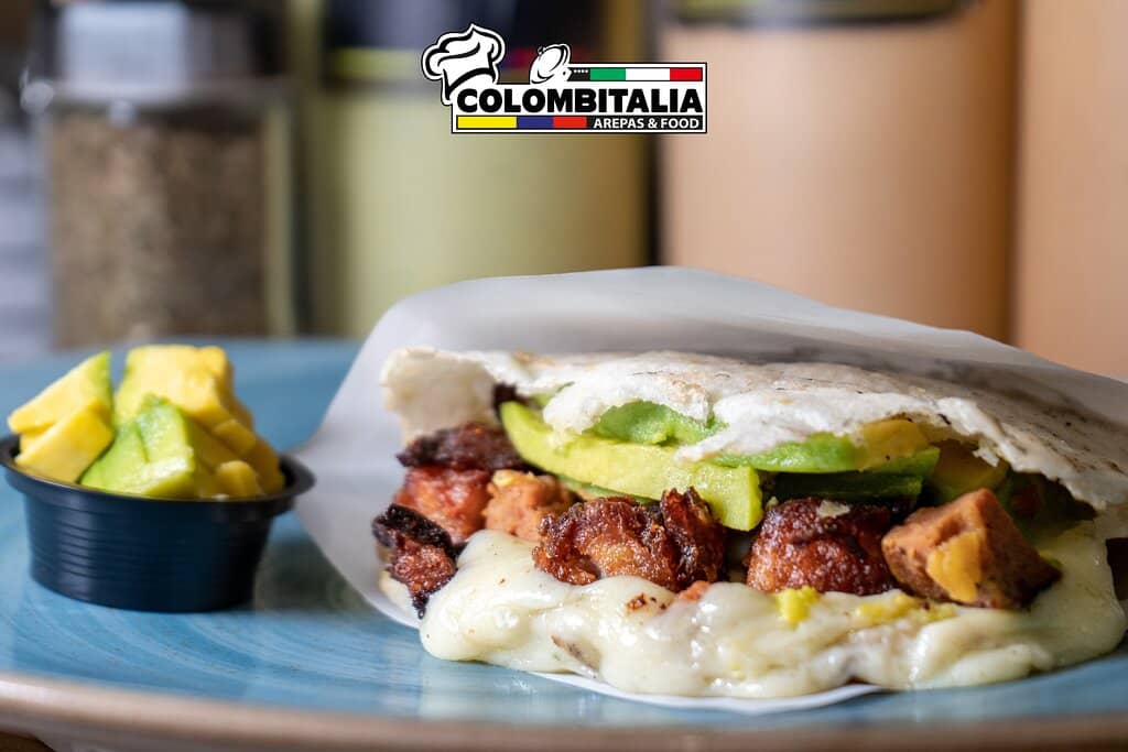 Arepa with Chicharrón