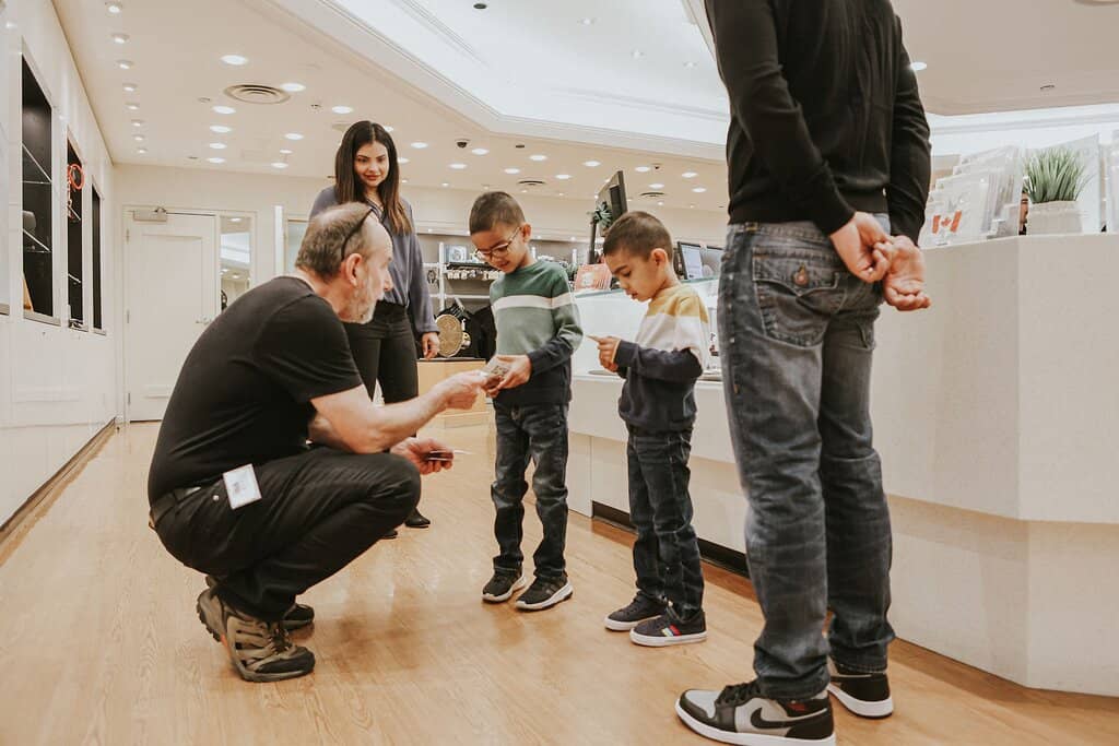 Gold and Silver Bar Displays
