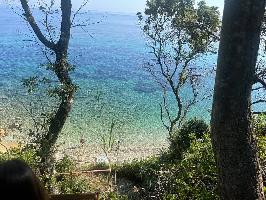 Secluded White Pebble Beach