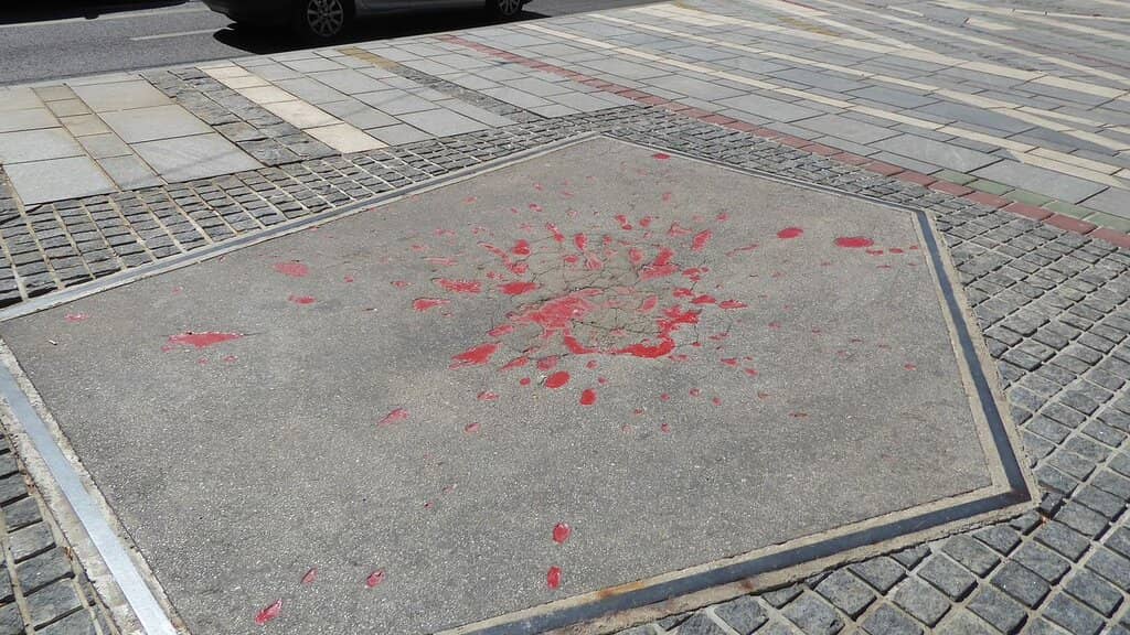 Marked Bomb Impact Sites