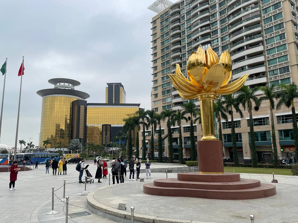 Golden Lotus Sculpture