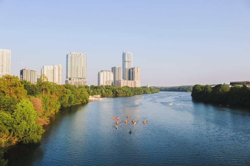 Kayaking on Lady Bird Lake
