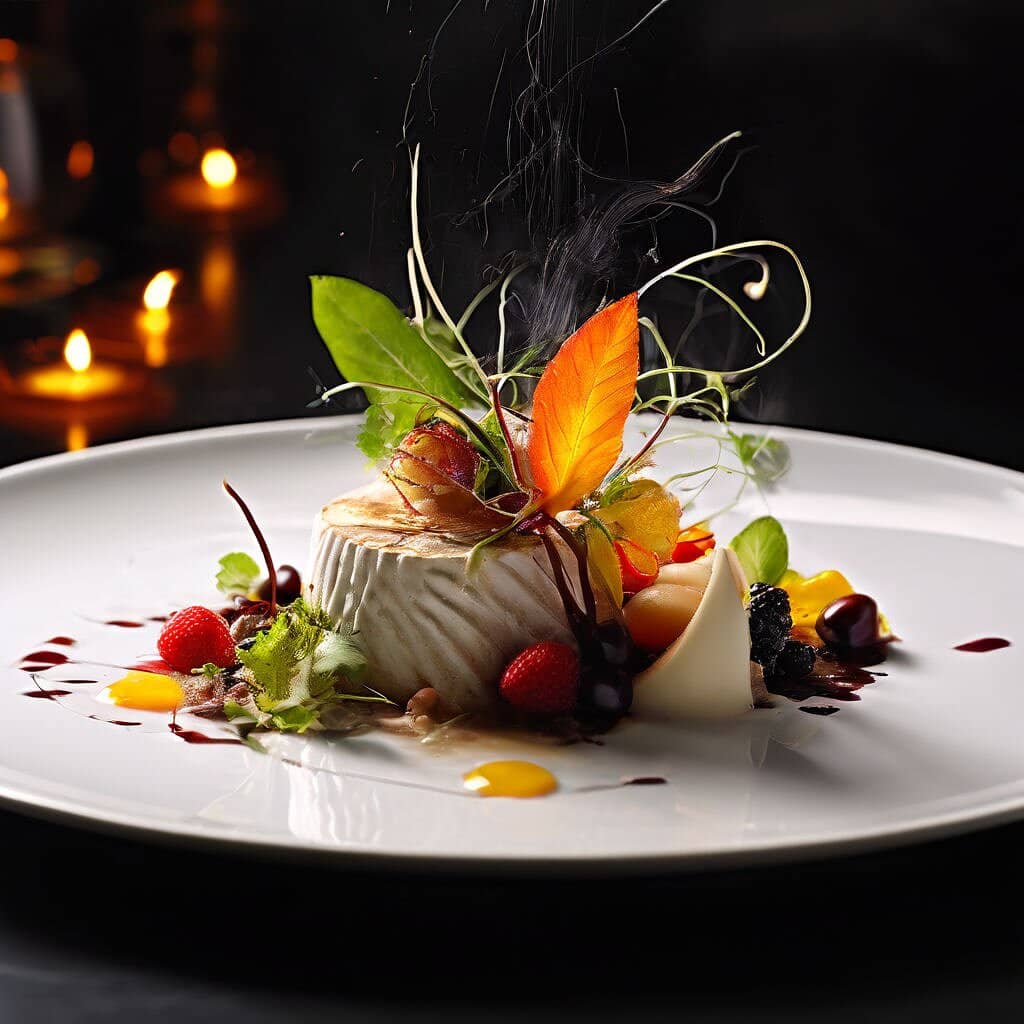 Panna Cotta und Mangosorbet mit Ananas-Granatapfel-Ragout